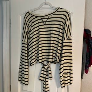 Free People striped open back top
